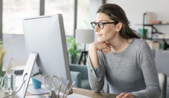 Lady working at desk