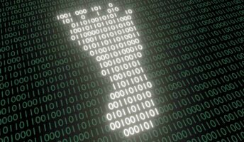 footprint made up of binary code