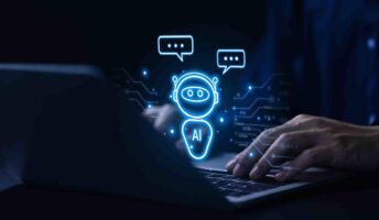 AI bot on laptop screen