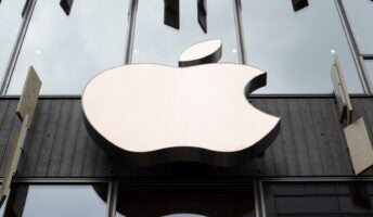 Apple Logo on Building
