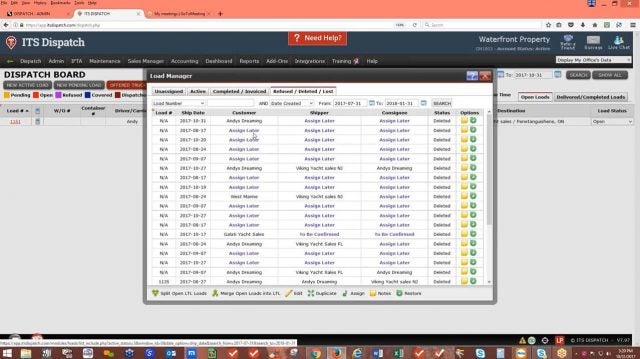 ITS Dispatch: load manager