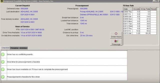 McLeod Loadmaster dispatch assignment