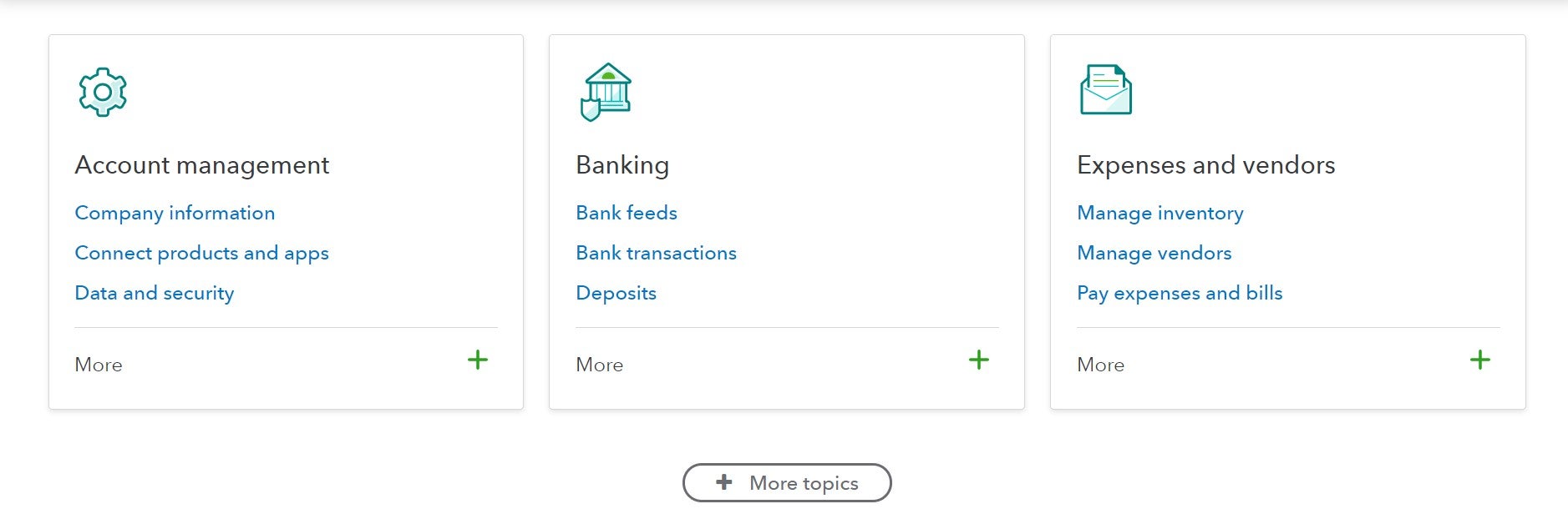 The QuickBooks online portal