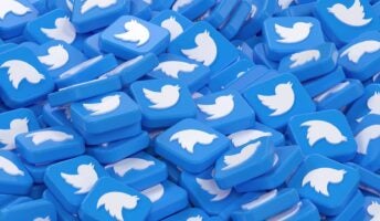 Image of lots of Twitter logos