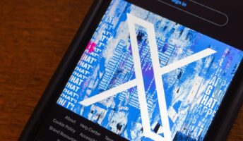 X on a mobile phone