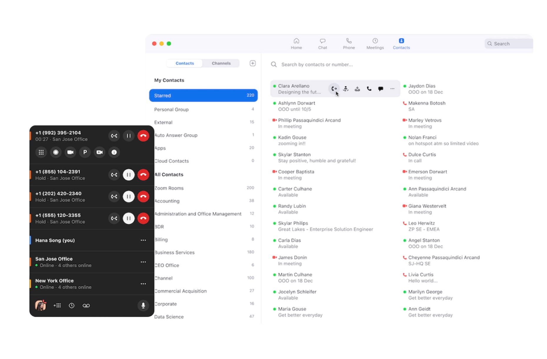 zoom phone interface
