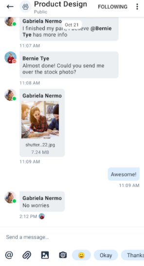 8x8 App Message