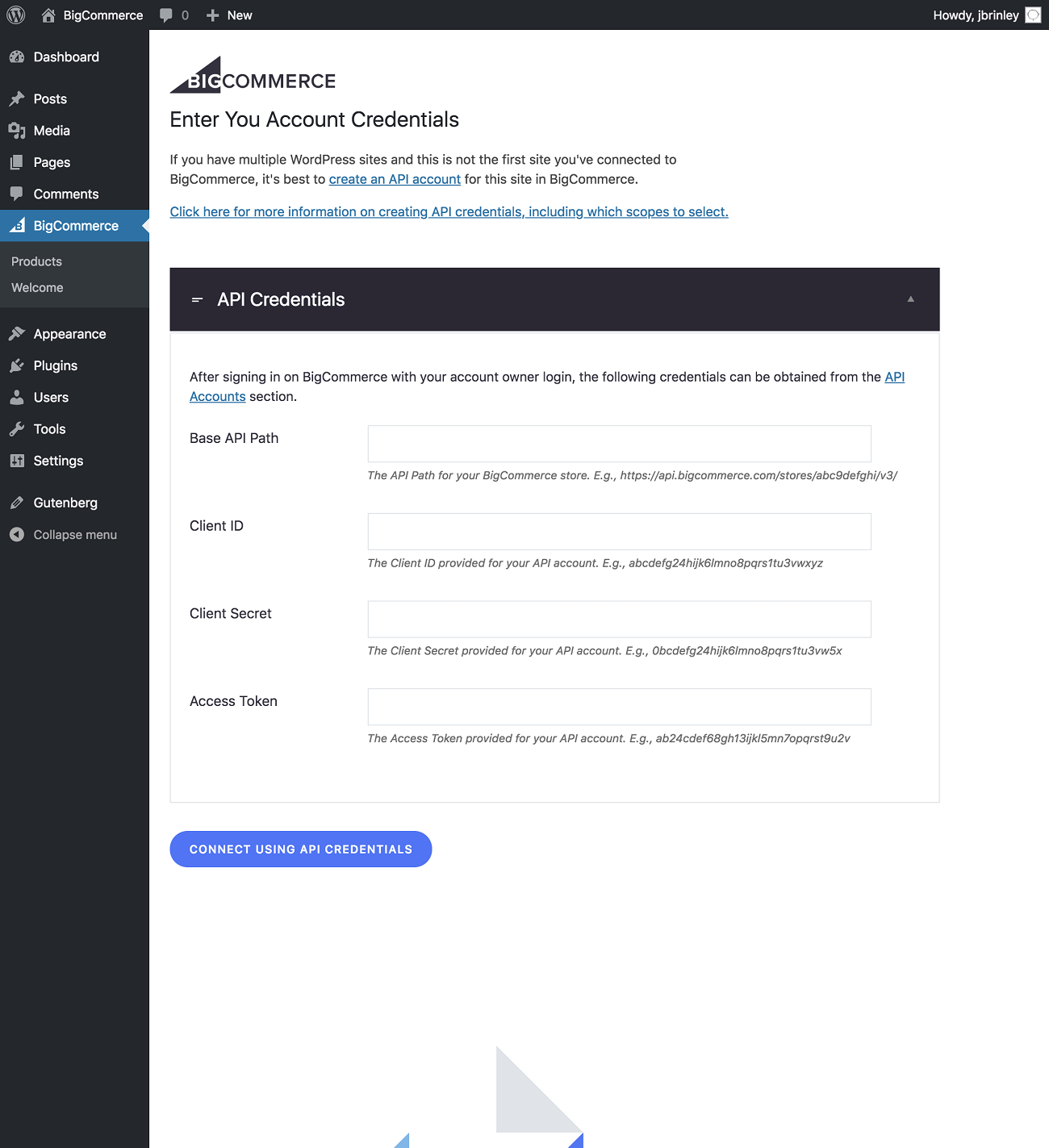 BigCommerce on Wordpress