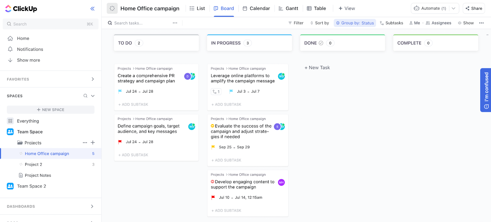 ClickUp Projects