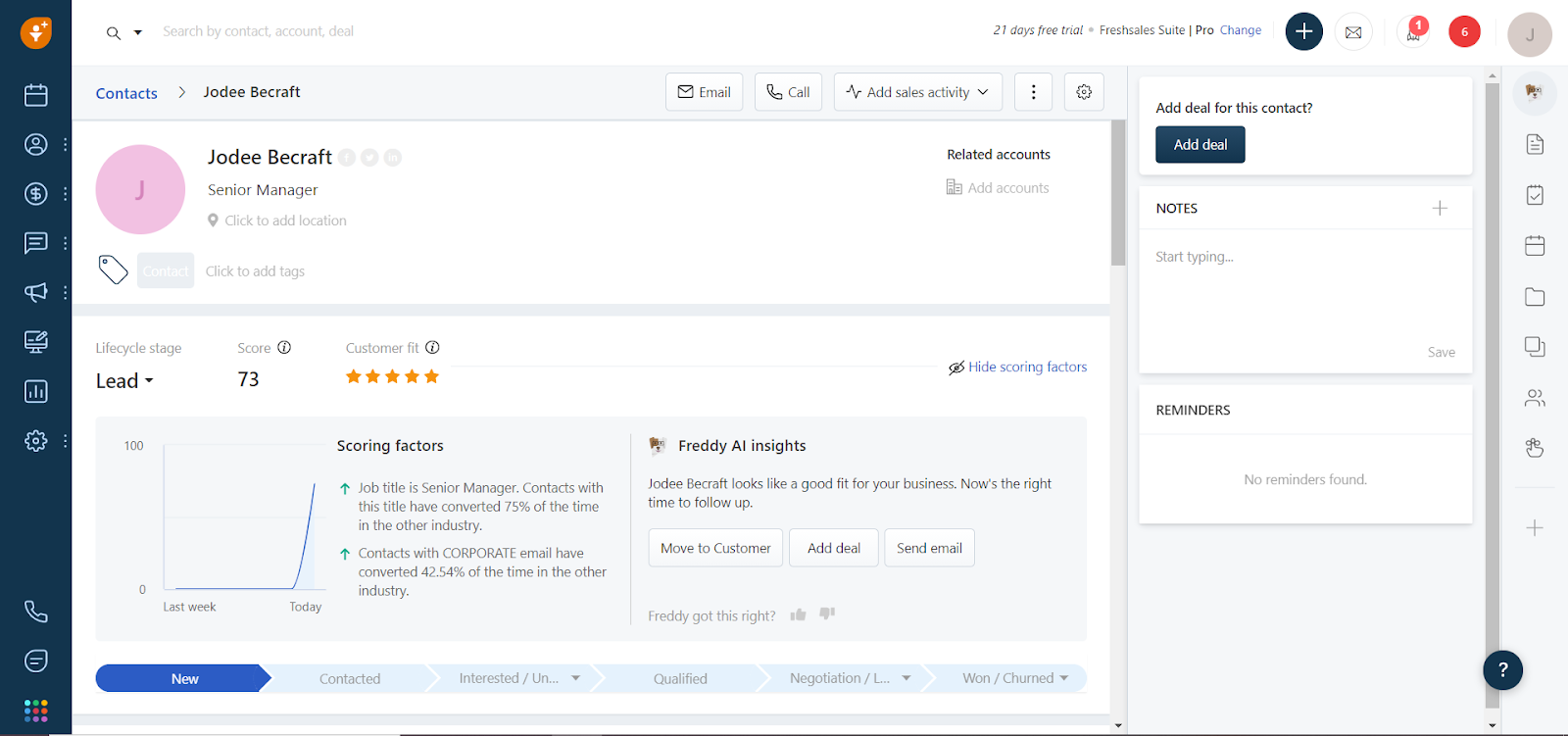 Freshsales Profile
