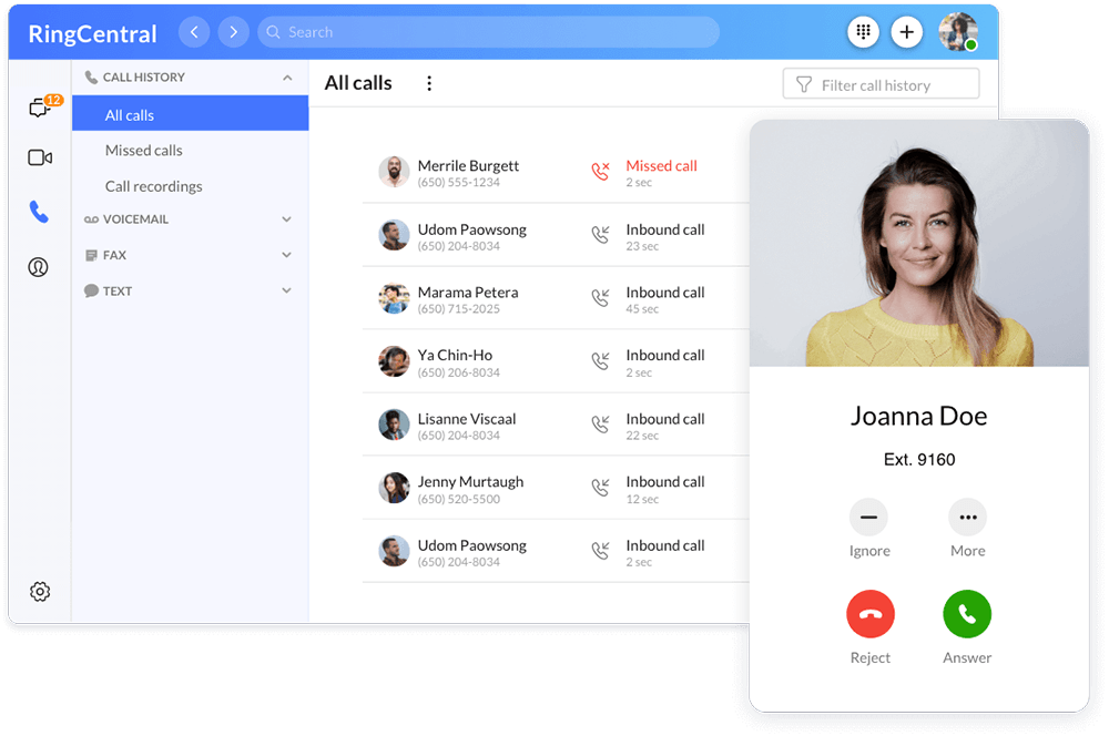 ringcentral interface