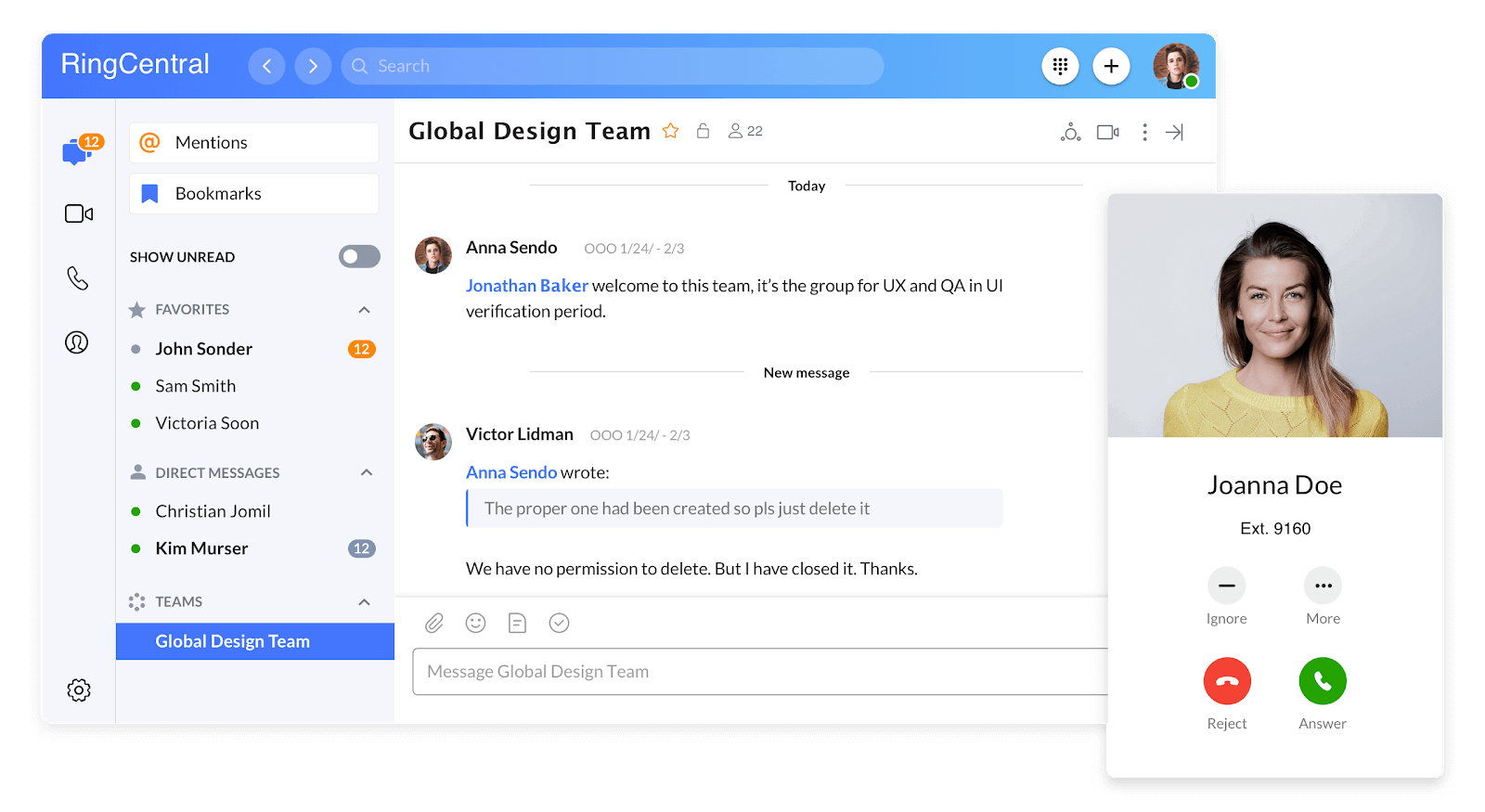 RingCentral call