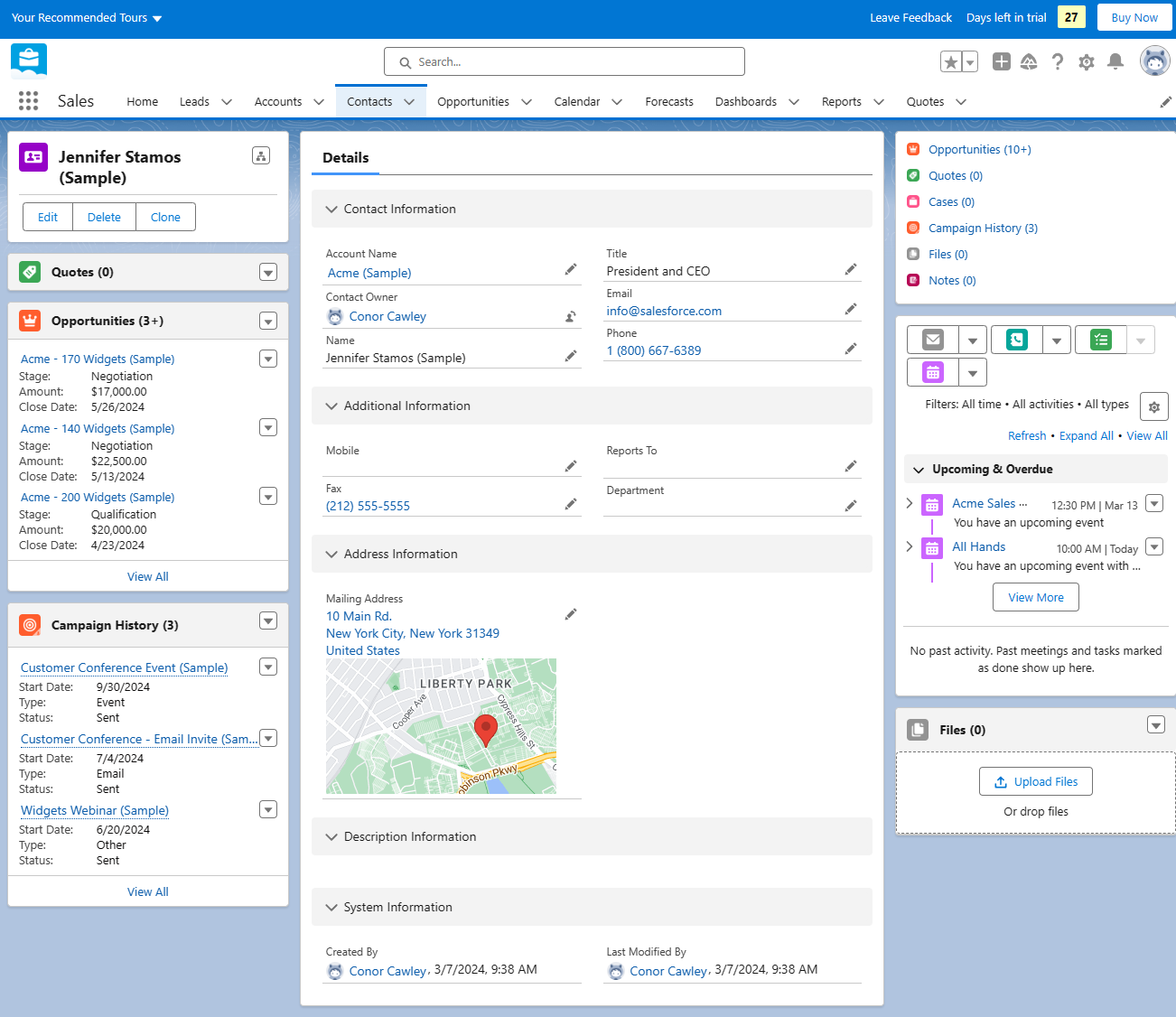 Salesforce Contact View