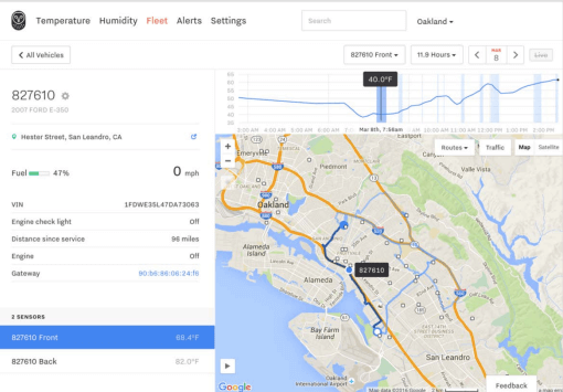 Samsara Fleet Management Map