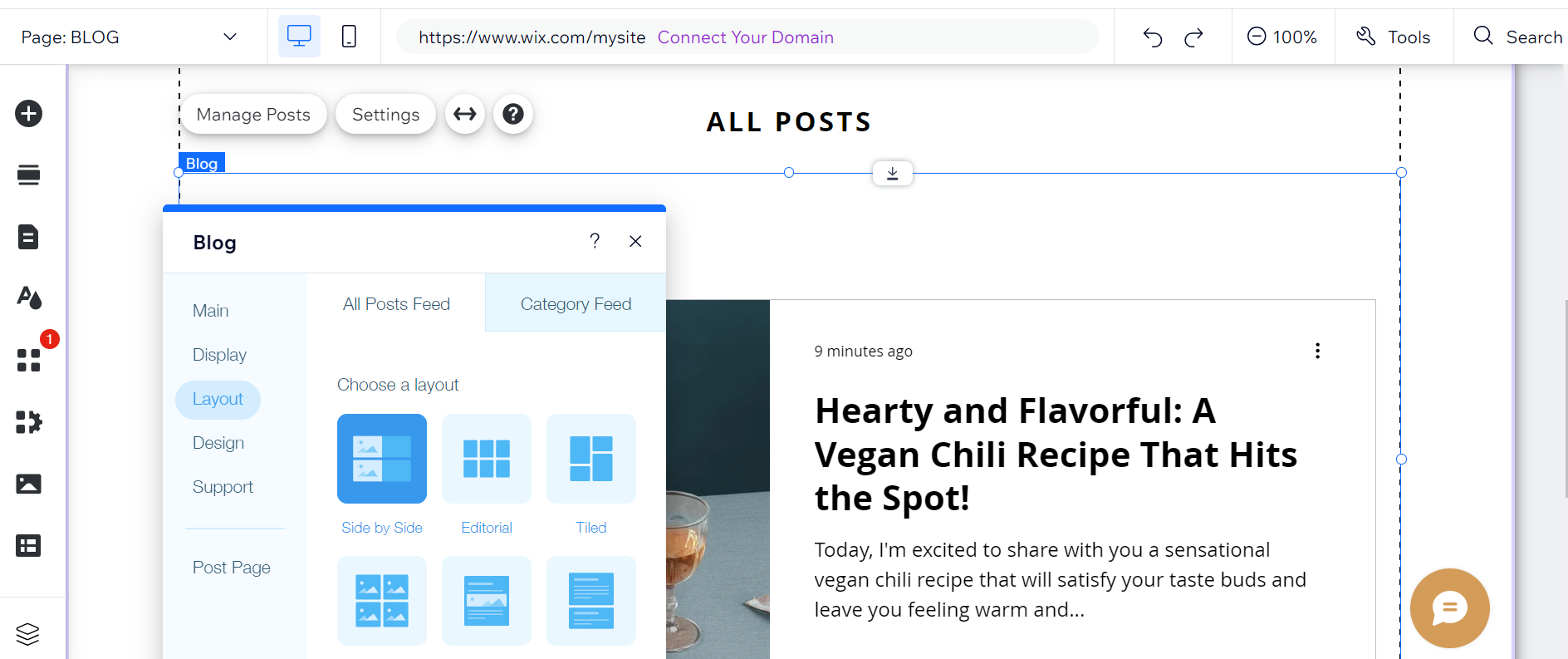 Select your posts