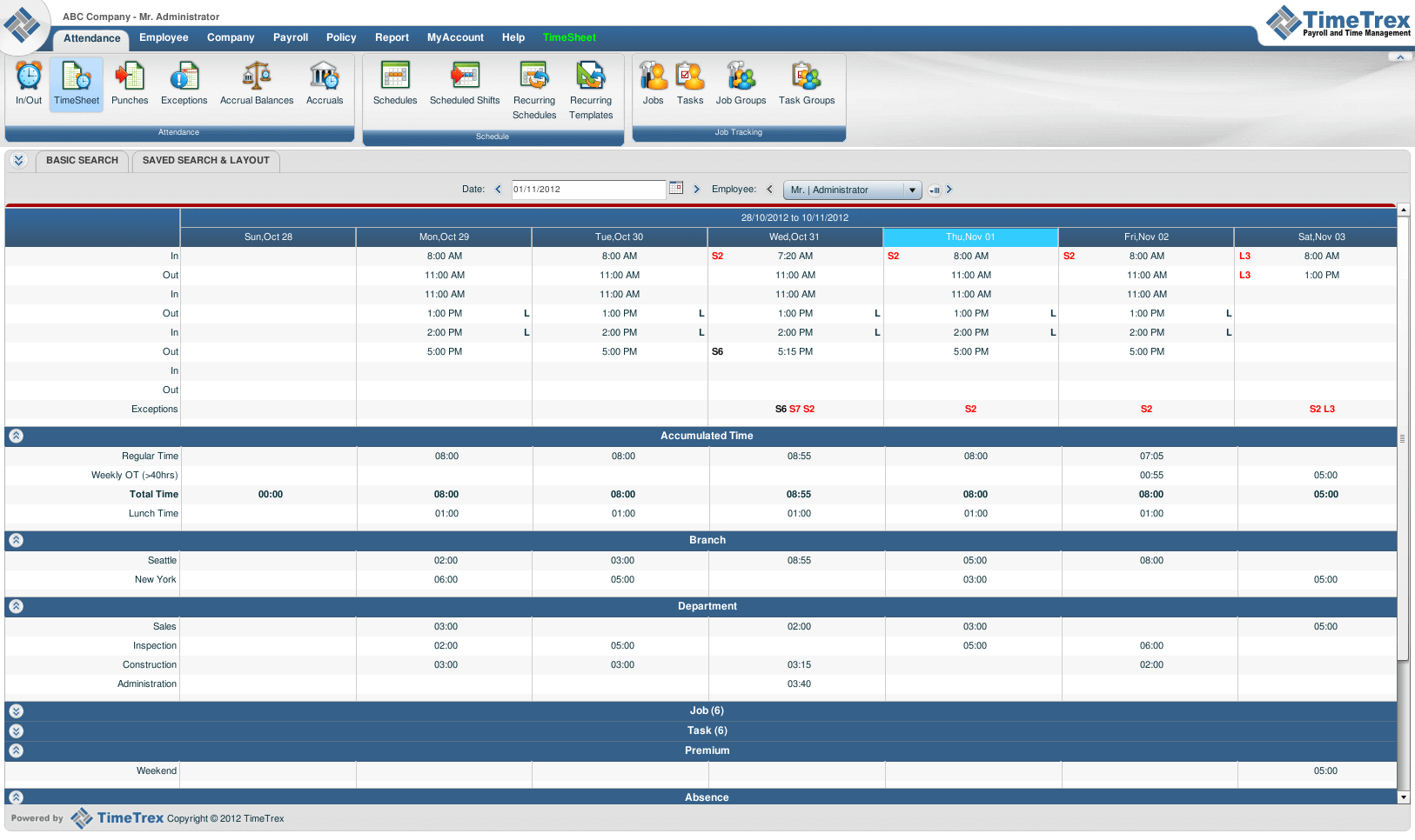 Timetrex: payroll scheduling