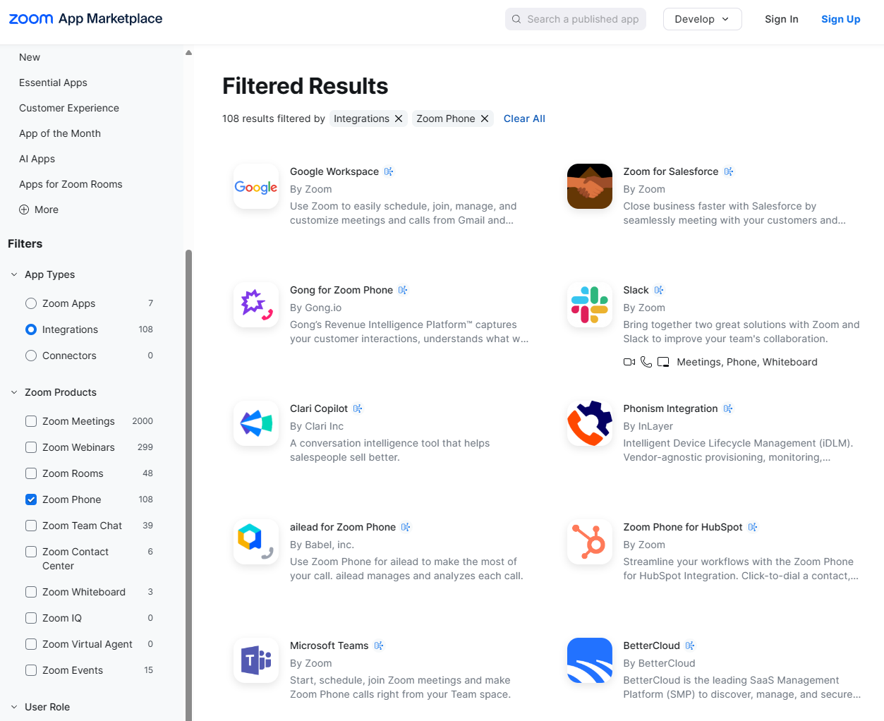 Zoom App Marketplace